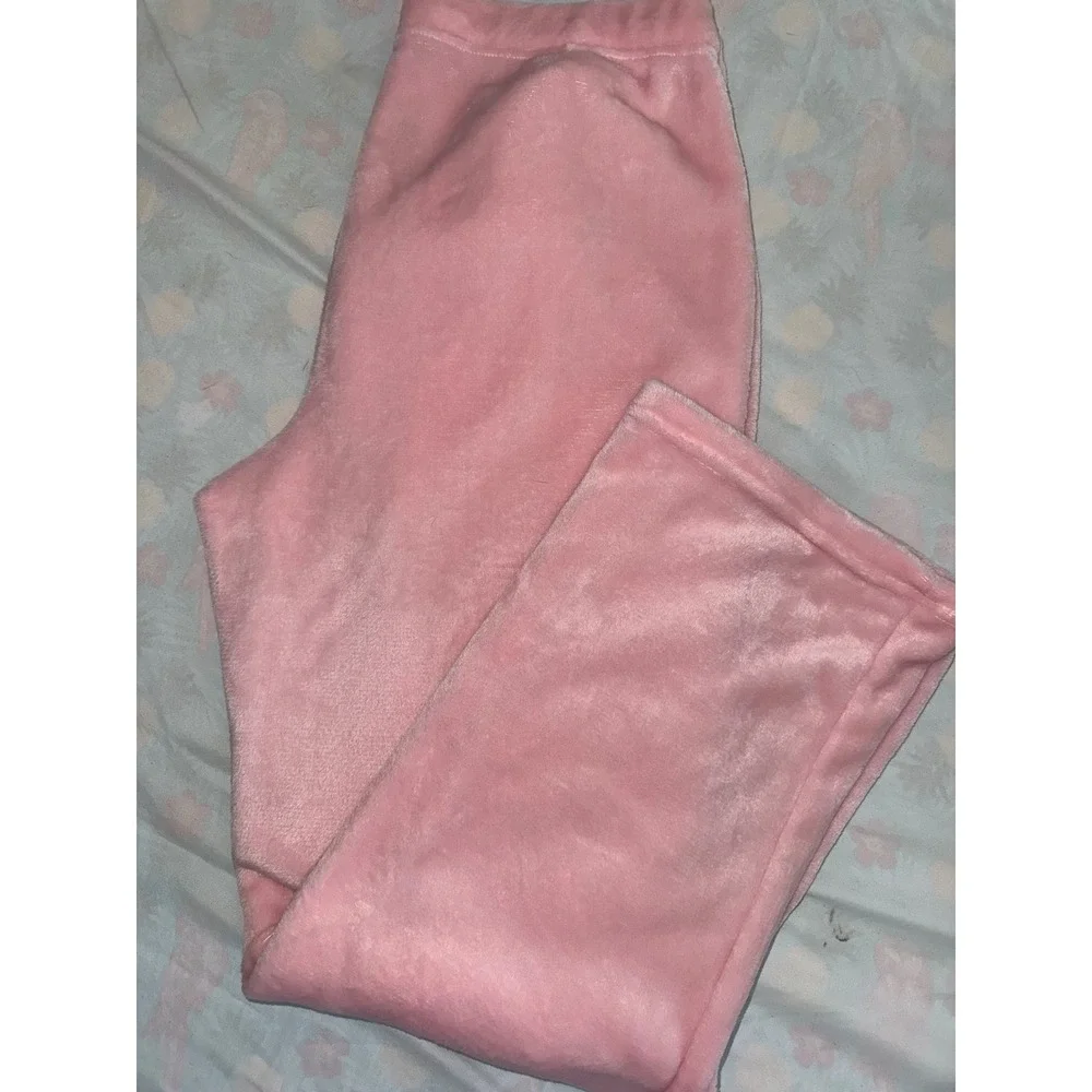 Juicy Couture Pink Velour Pajama Pants‎ XL Drawstring Sleepwear Loungewear